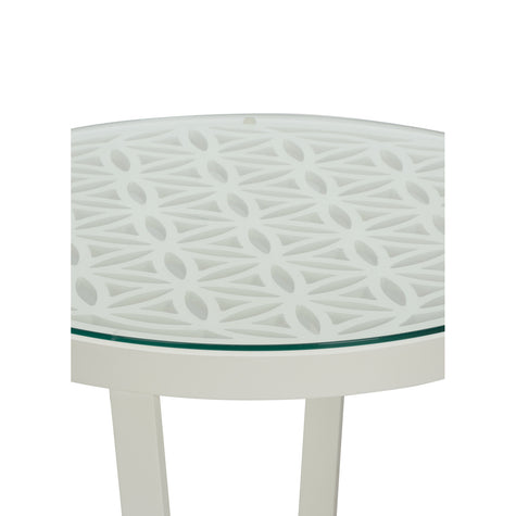 Chelsea House Flower of Life White Side Table