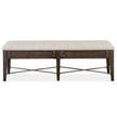 Magnussen Home Westley Falls Graphite Upholstered Bench