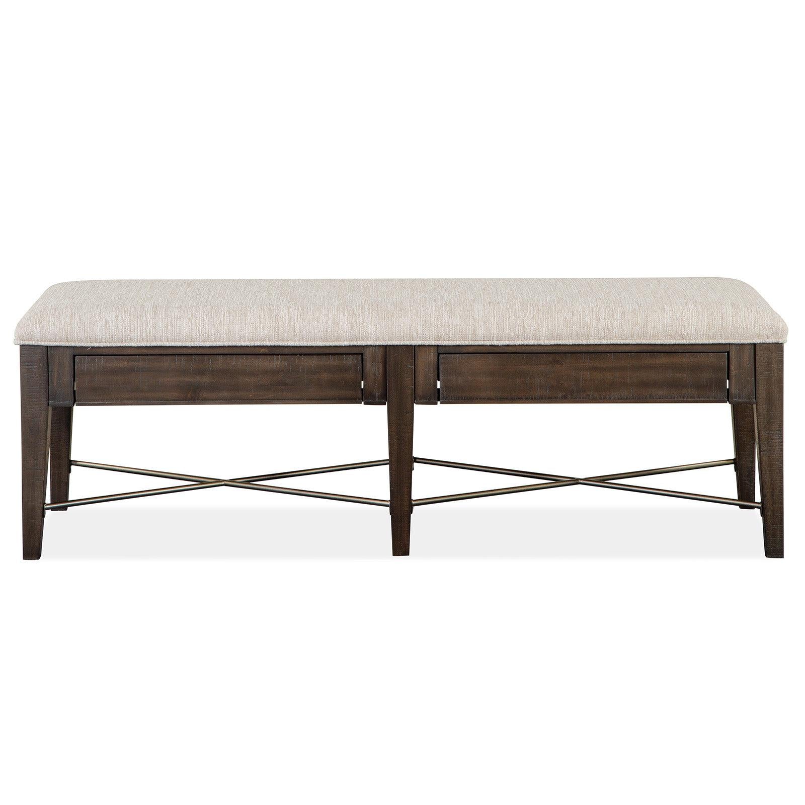 Magnussen Home Westley Falls Graphite Upholstered Bench