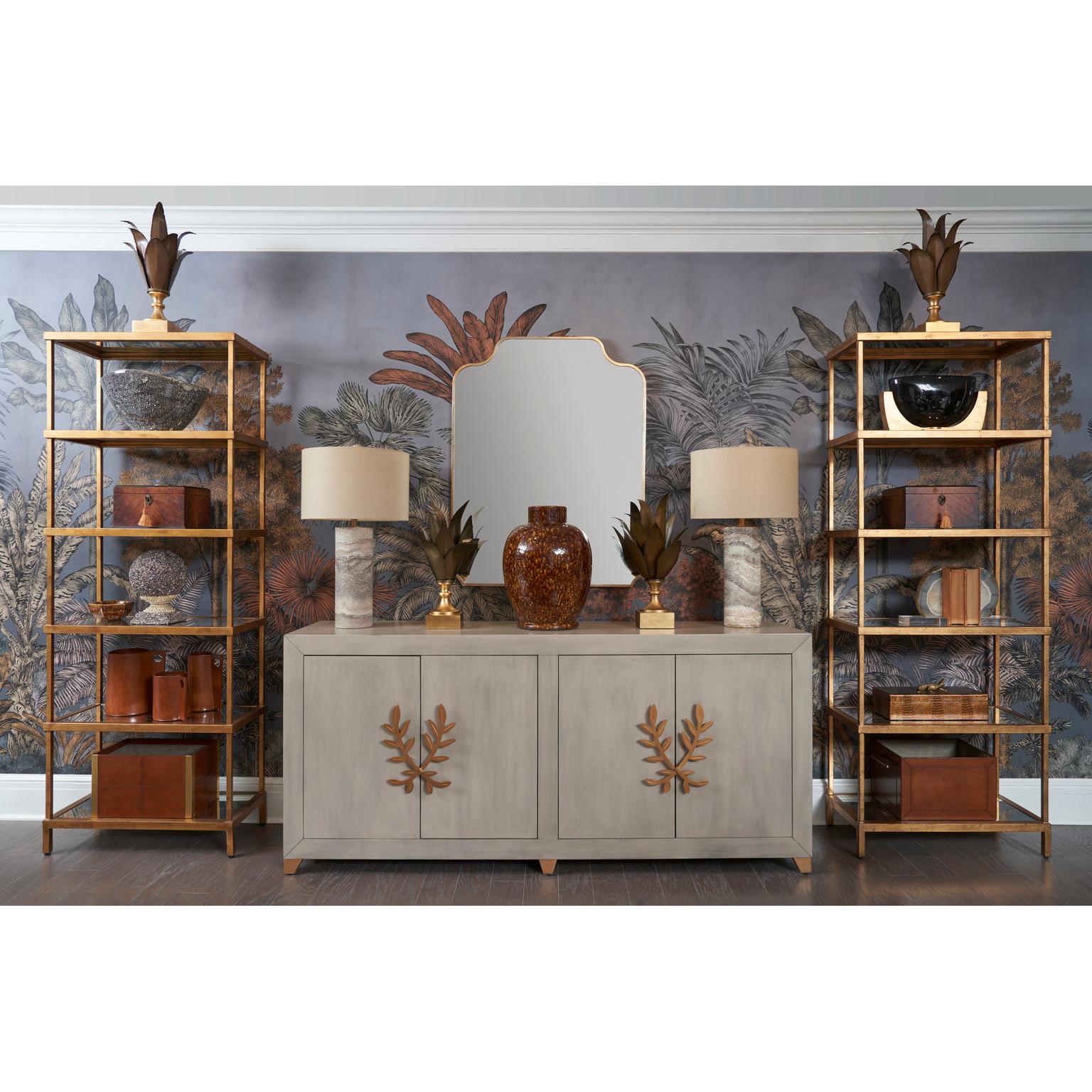 Chelsea House Gray Marble Column Lamp