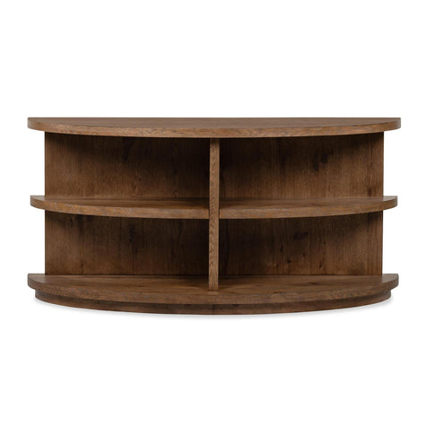 Magnussen Home Oswald Brown Demilune Sofa Table