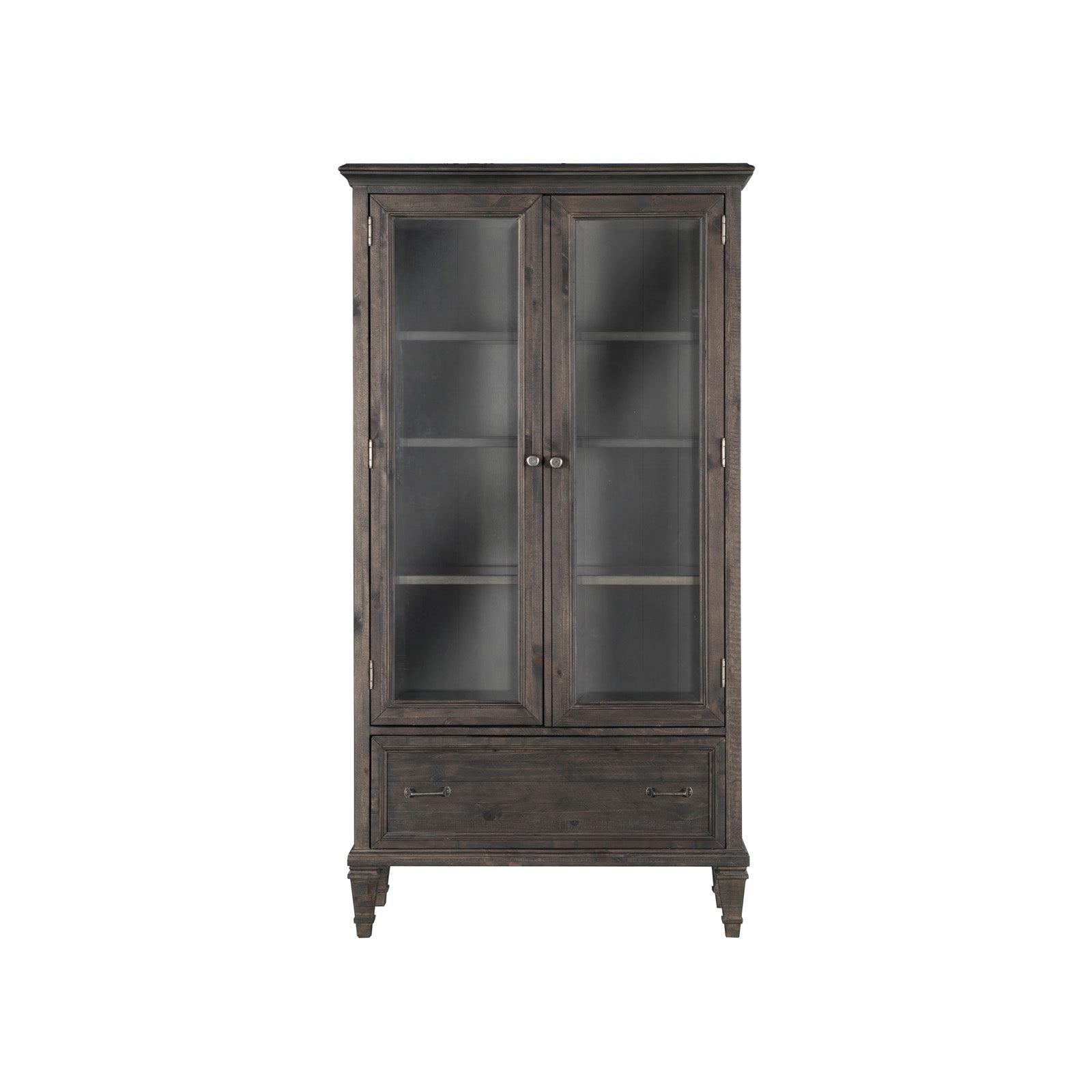 Magnussen Home Sutton Place Weathered Charcoal Door Bookcase