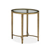 Magnussen Home Copia Antiqued Silver With Gold Tint Oval End Table
