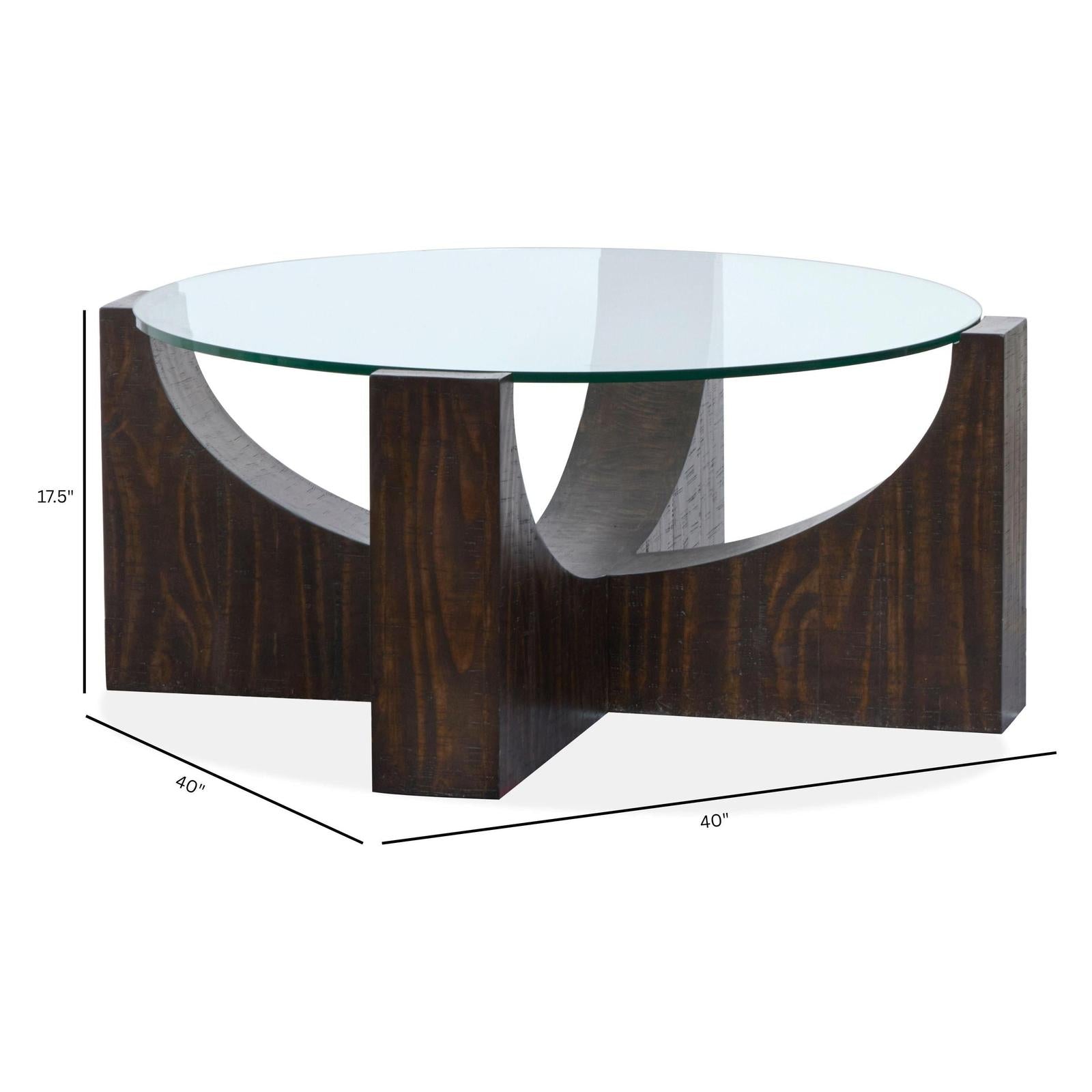 Magnussen Home Beckham Rustic Tavern Round Cocktail Table With Casters