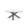 Magnussen Home Jax Carbon Shadow & Chrome Round Cocktail Table
