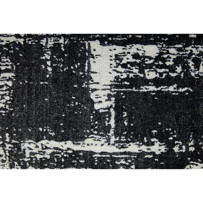 Feizy Coda 8929F Modern Abstract Rug in Black/White
