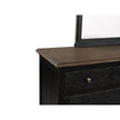 Magnussen Home Surrey Brown Double Drawer Dresser With Portrait Mirror