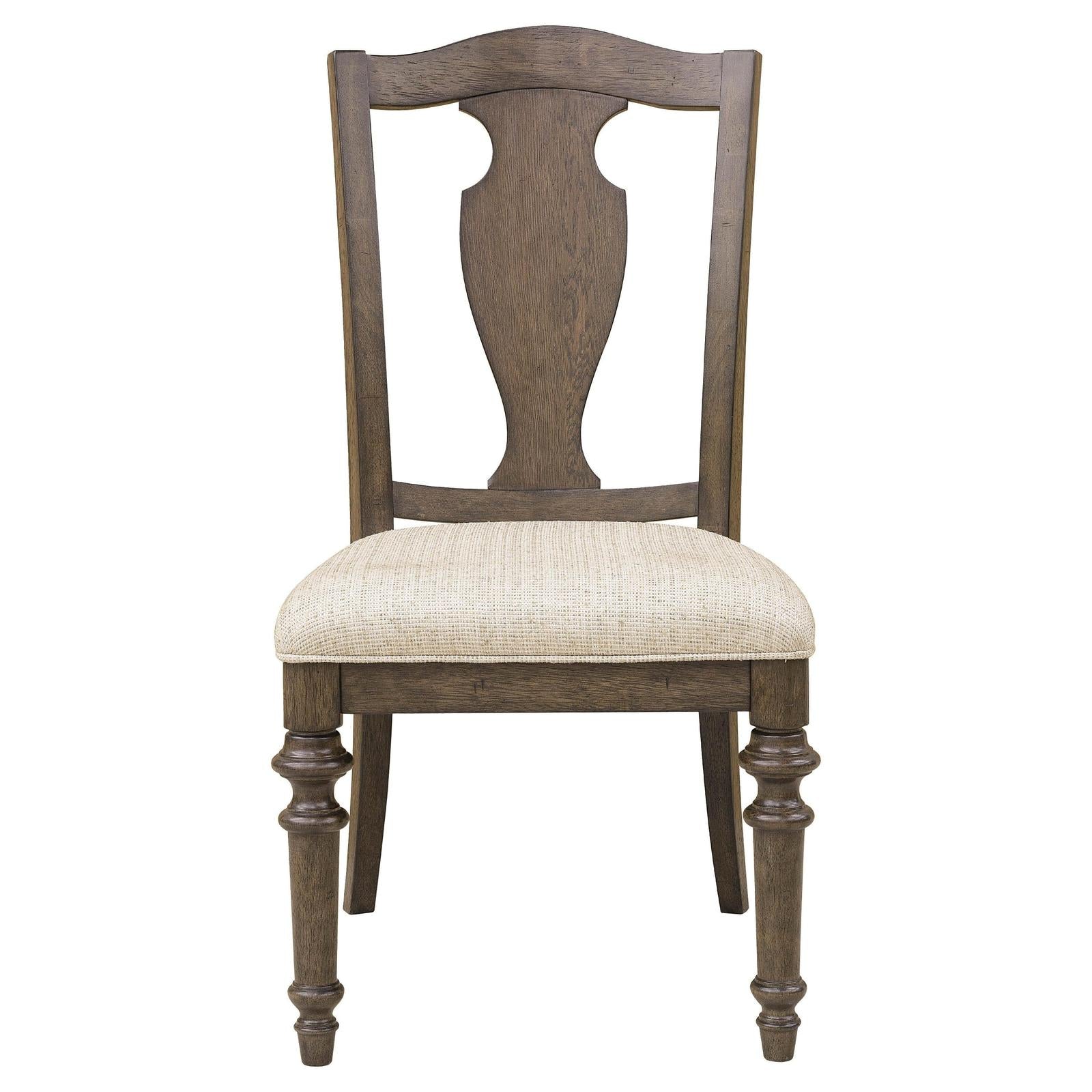 Pulaski Furniture Saddle Creek Timber Brown Wood Back Side Chair Two Pack