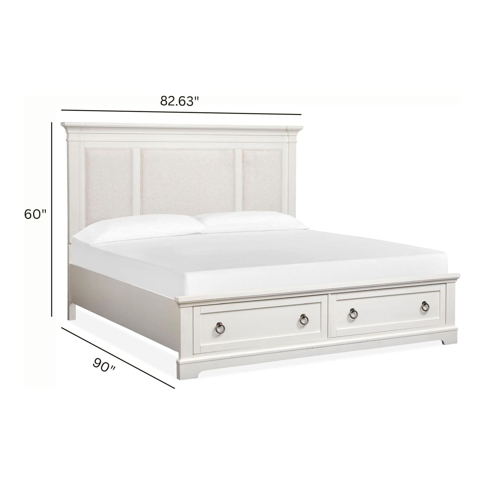 Magnussen Home Kingston Whisper White & Cerused Nutmeg Bed