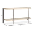 Magnussen Home Jennings Edgecomb Grey And Weathered Antique Nickel Demilune Sofa Table