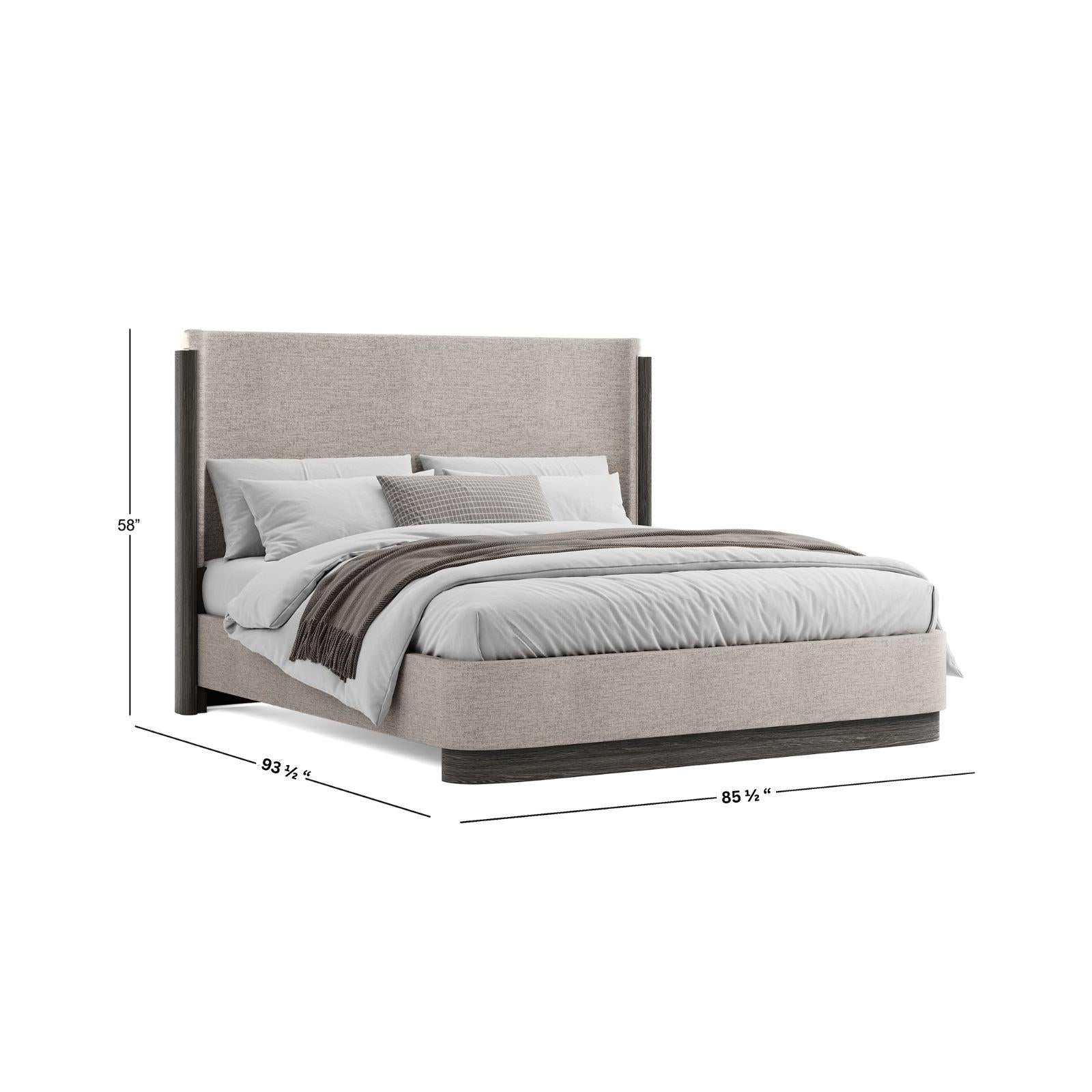 Magnussen Home Keaton Black Upholstered Panel Bed