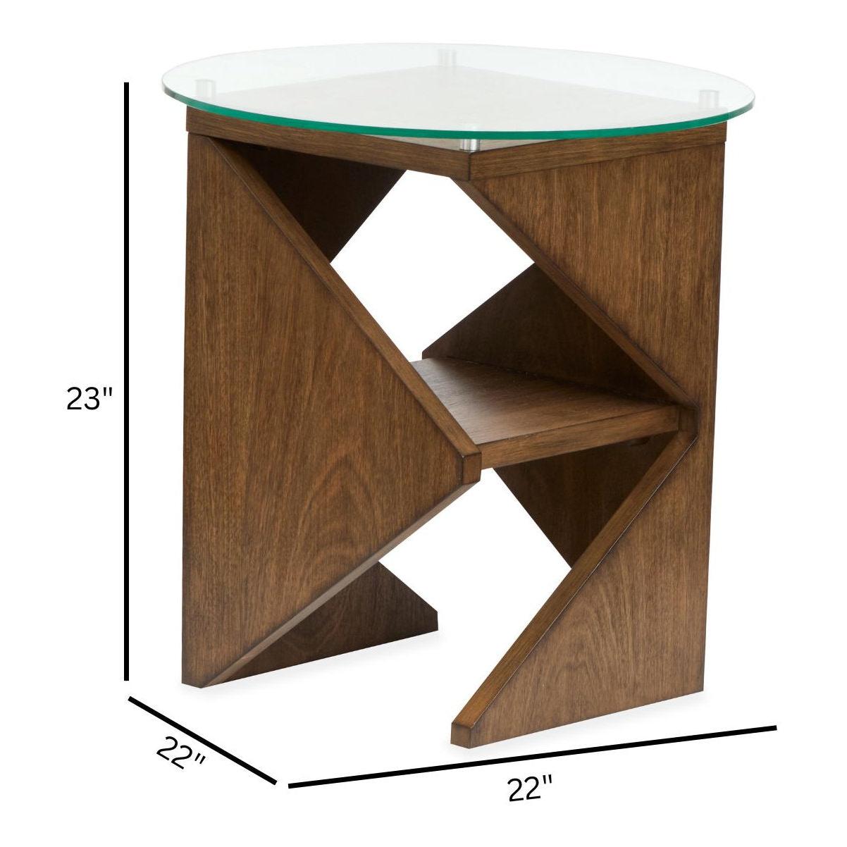 Magnussen Home Vector Russet Round Accent Table