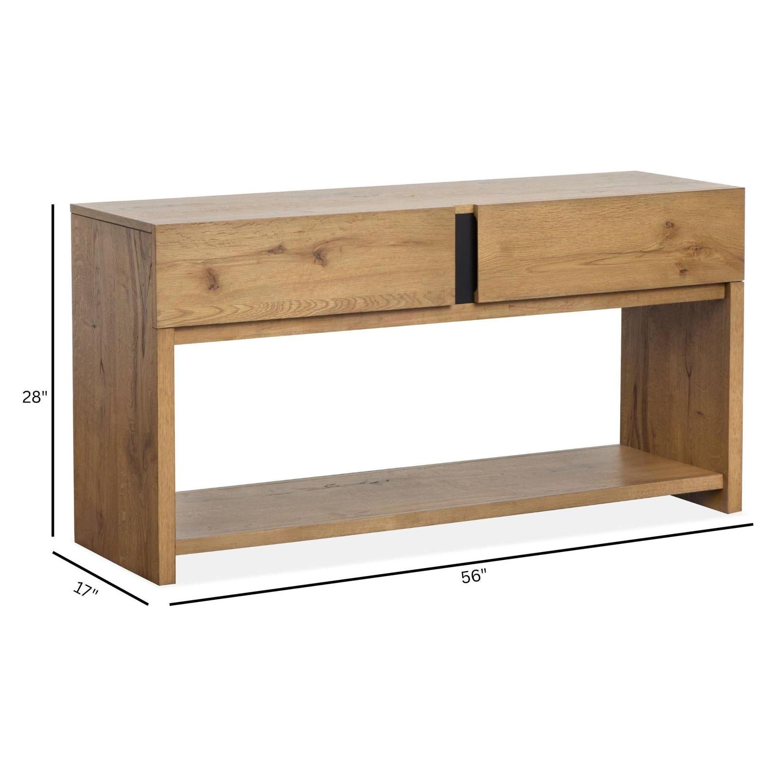 Magnussen Home Ripley Rustic Caramel And Dark Bronze Rectangular Sofa Table