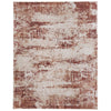 Feizy Pearson 39UEF Modern Abstract, Ivory/Red/Tan, Rug