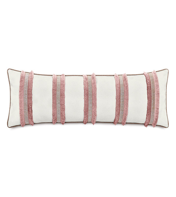 Eastern Accents Emmeline Pink Fringe Decorative Pillow