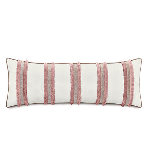 Eastern Accents Emmeline Pink Fringe Decorative Pillow