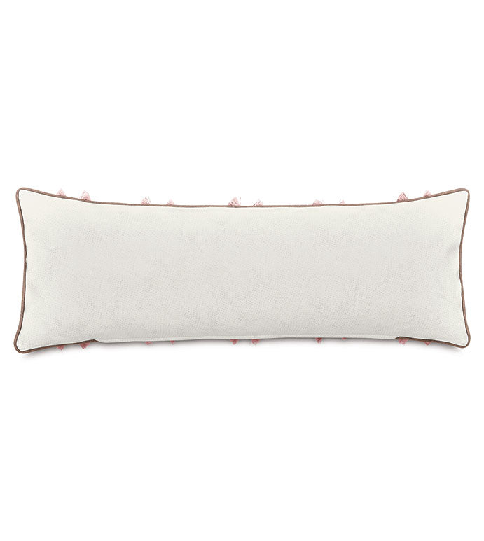 Eastern Accents Emmeline Pink Fringe Decorative Pillow