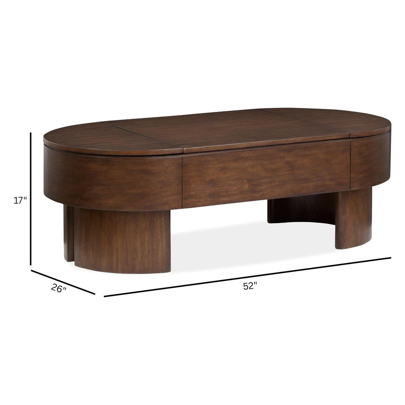 Magnussen Home Holloway Toasted Almond Oval Lift Top Cocktail Table