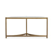 Magnussen Home Cassidy Aged Brass & Volakas Classic Demilune Sofa Table