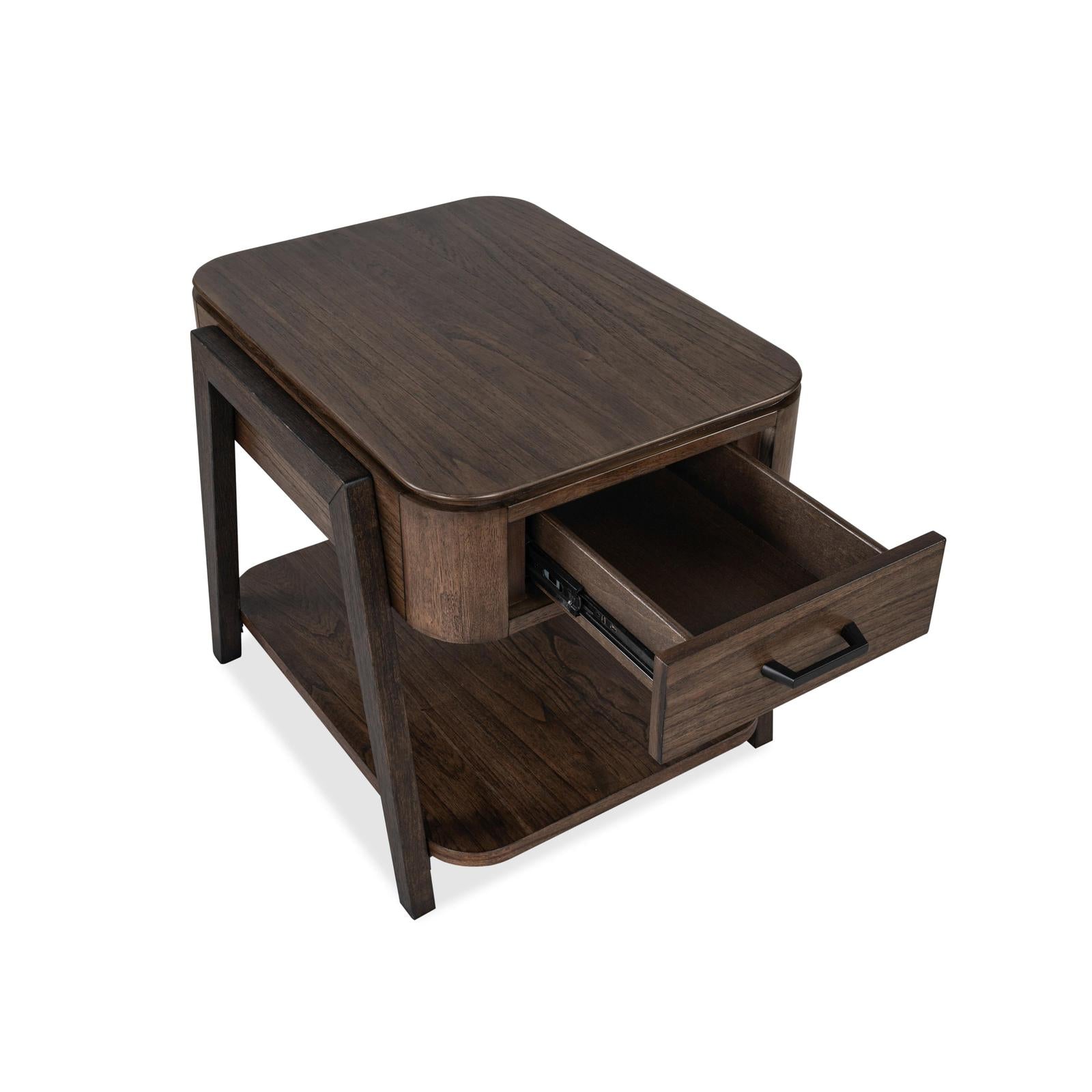 Magnussen Home Hallie Milk Chocolate & Dark Chocolate Rectangular End Table