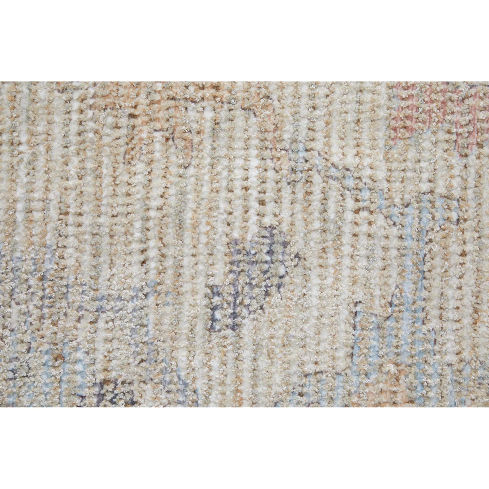 Feizy Caldwell 8976F Transitional Floral & Botanical Rug in Ivory/Tan/Blue