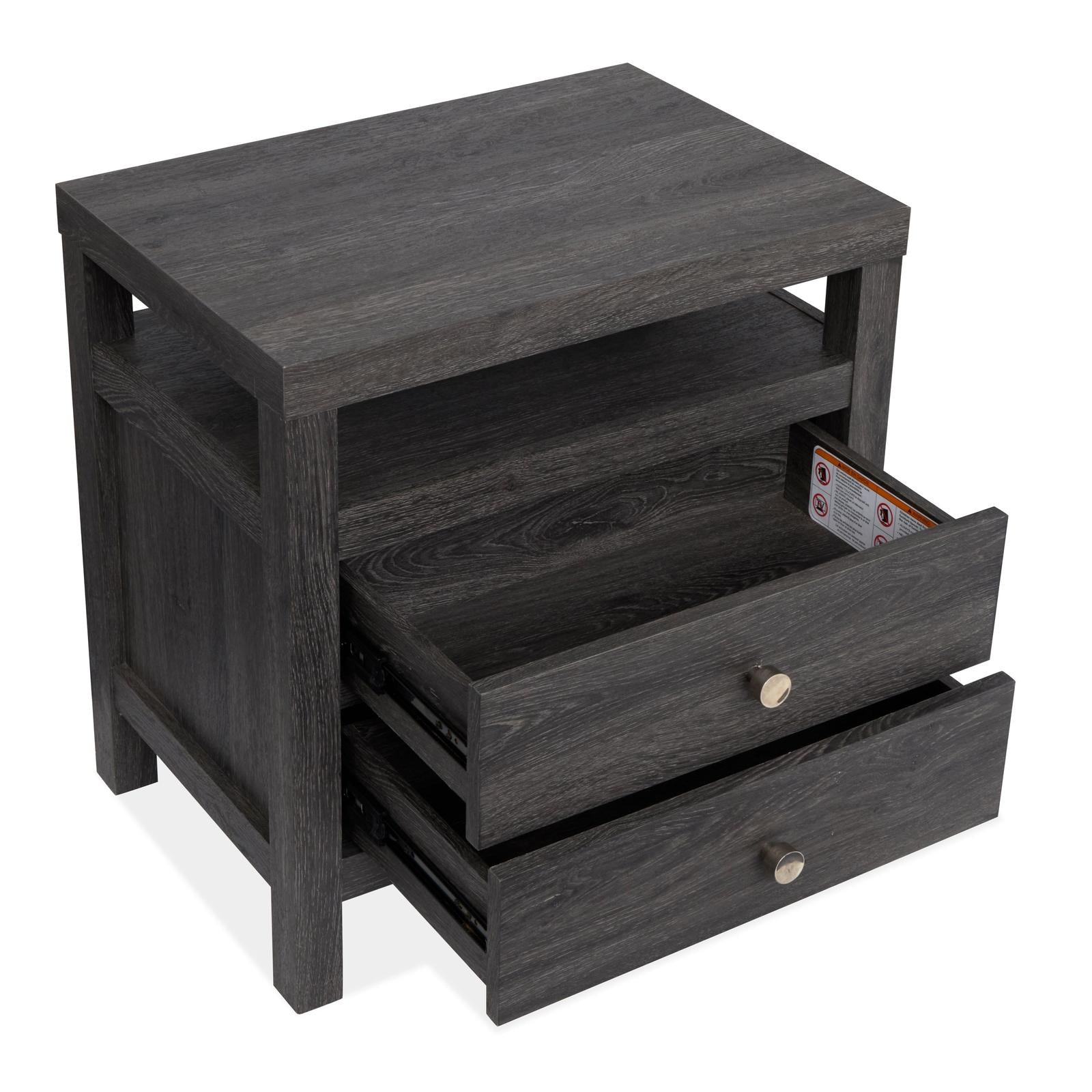 Magnussen Home Merrifield Raisin Black Drawer Nightstand