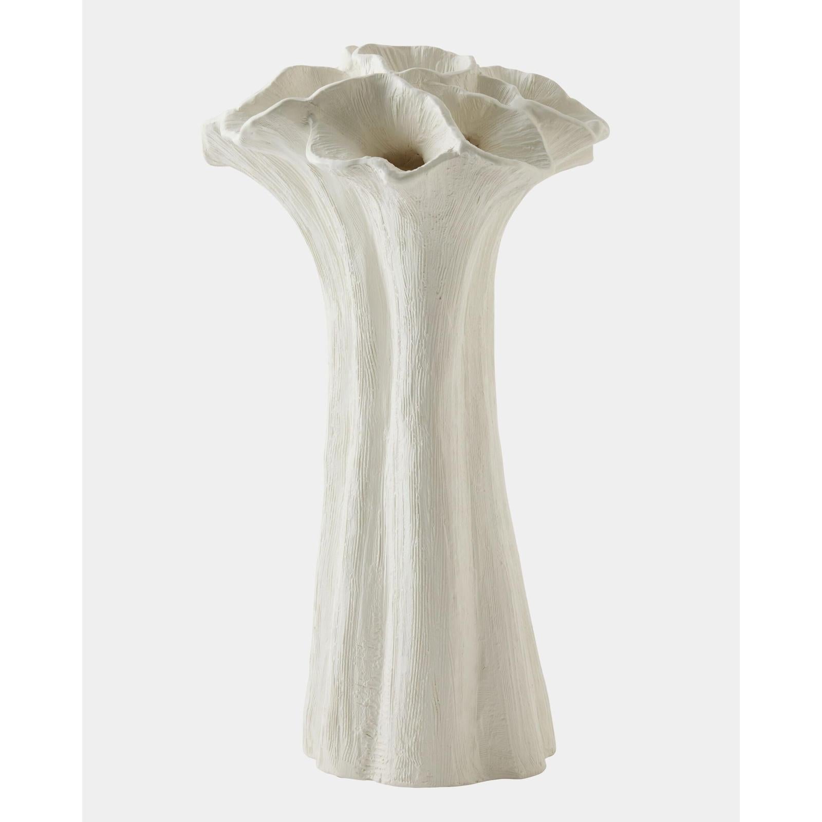 Global Views Flora Bouquet White Coral Vase