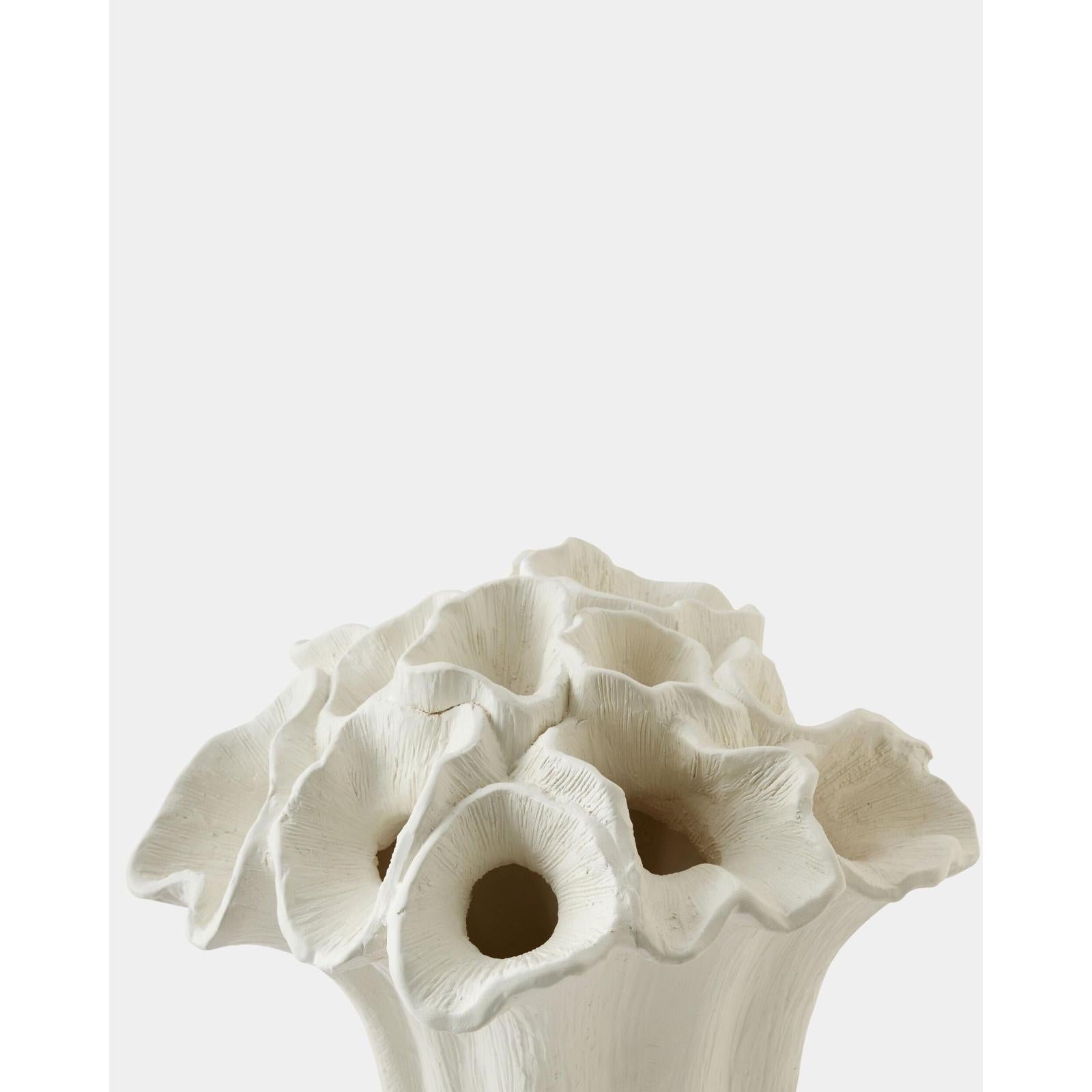 Global Views Flora Bouquet White Coral Vase