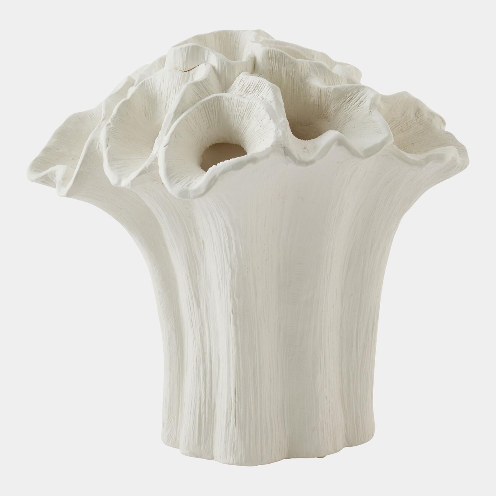 Global Views Flora Bouquet White Coral Vase