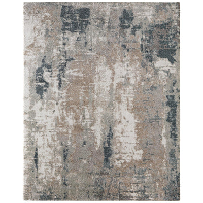 Feizy Richmond 39R6F Modern Abstract Rug in Gray/White/Blue