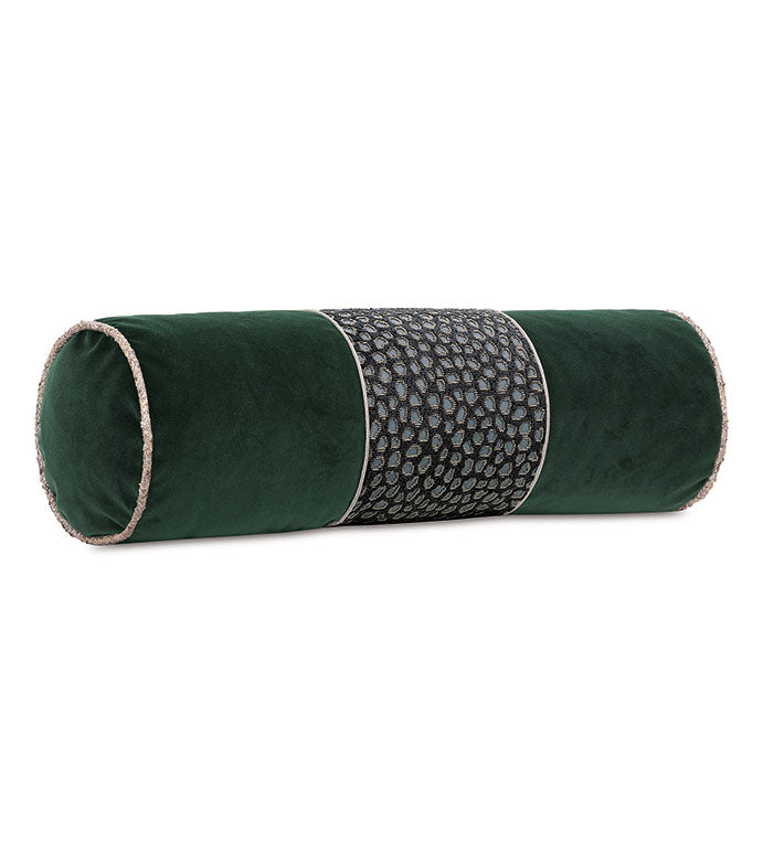 Eastern Accents Esmeralda Velvet Bolster