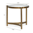 Magnussen Home Cassidy Aged Brass & Volakas Classic Round End Table
