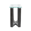 Magnussen Home Wexler Black Truffle And Clear Glass Rectangular Sofa Table