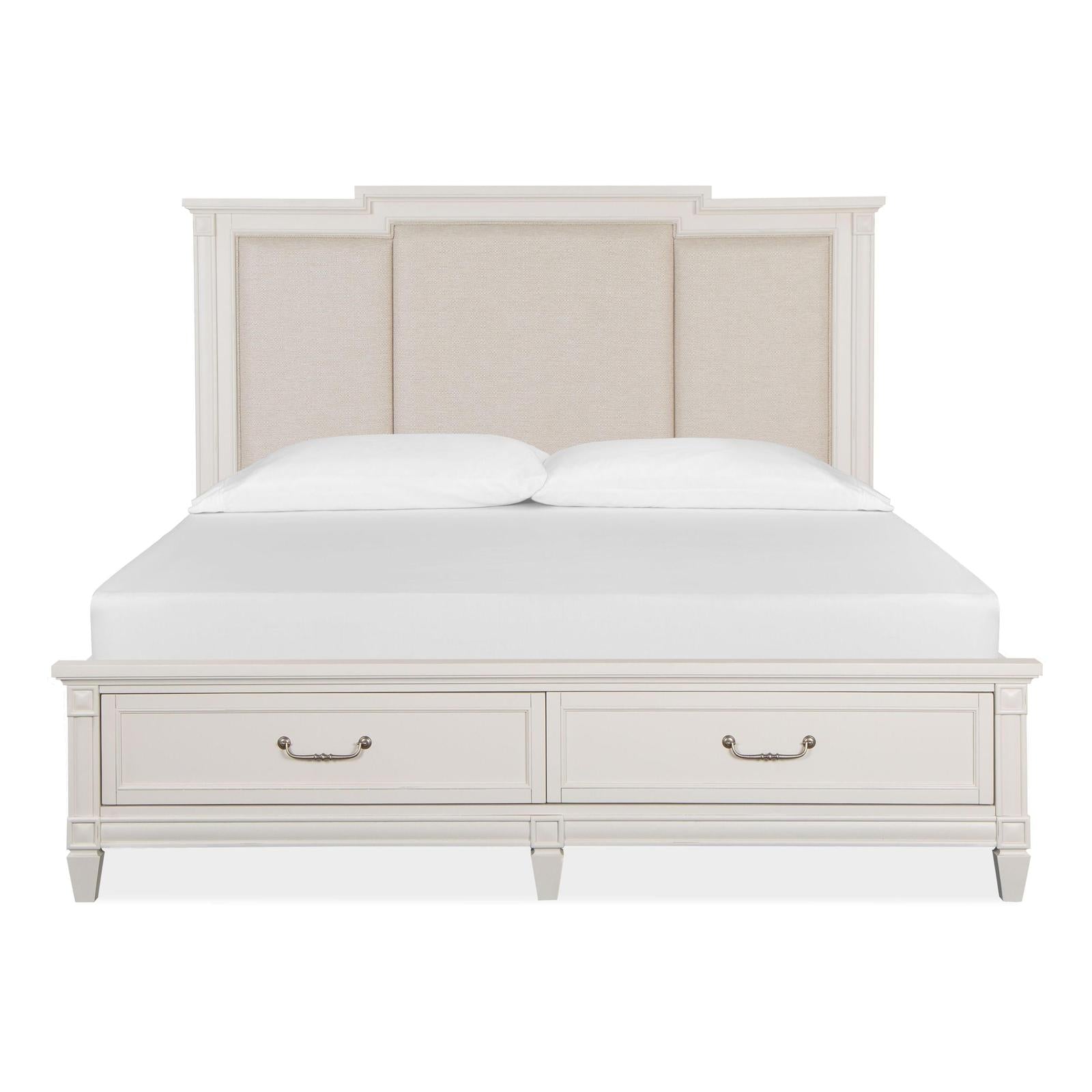 Magnussen Home Willowbrook Egg Shell White Bed
