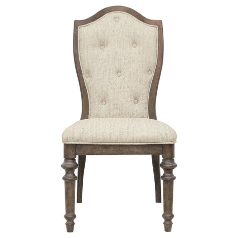 Pulaski Furniture Saddle Creek Timber Brown Upholstered Side Chair Two Pack