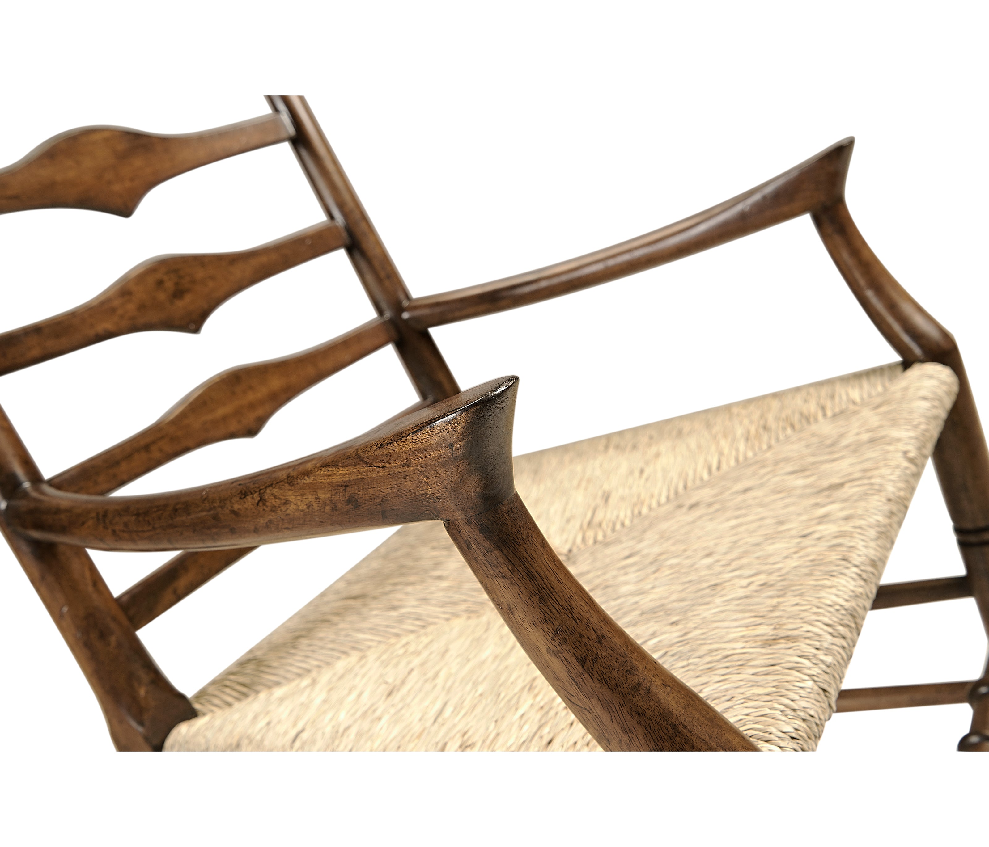 Jonathan Charles Traditional Triangular Ladderback Arm Chair