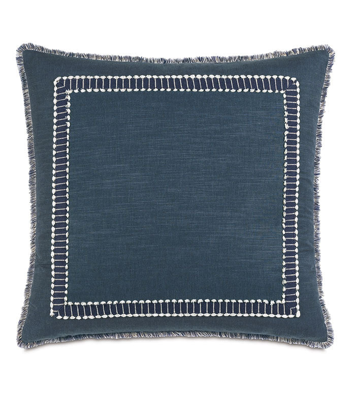 Eastern Accents High Tide Border Trim Euro Sham