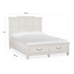 Magnussen Home Willowbrook Egg Shell White Bed