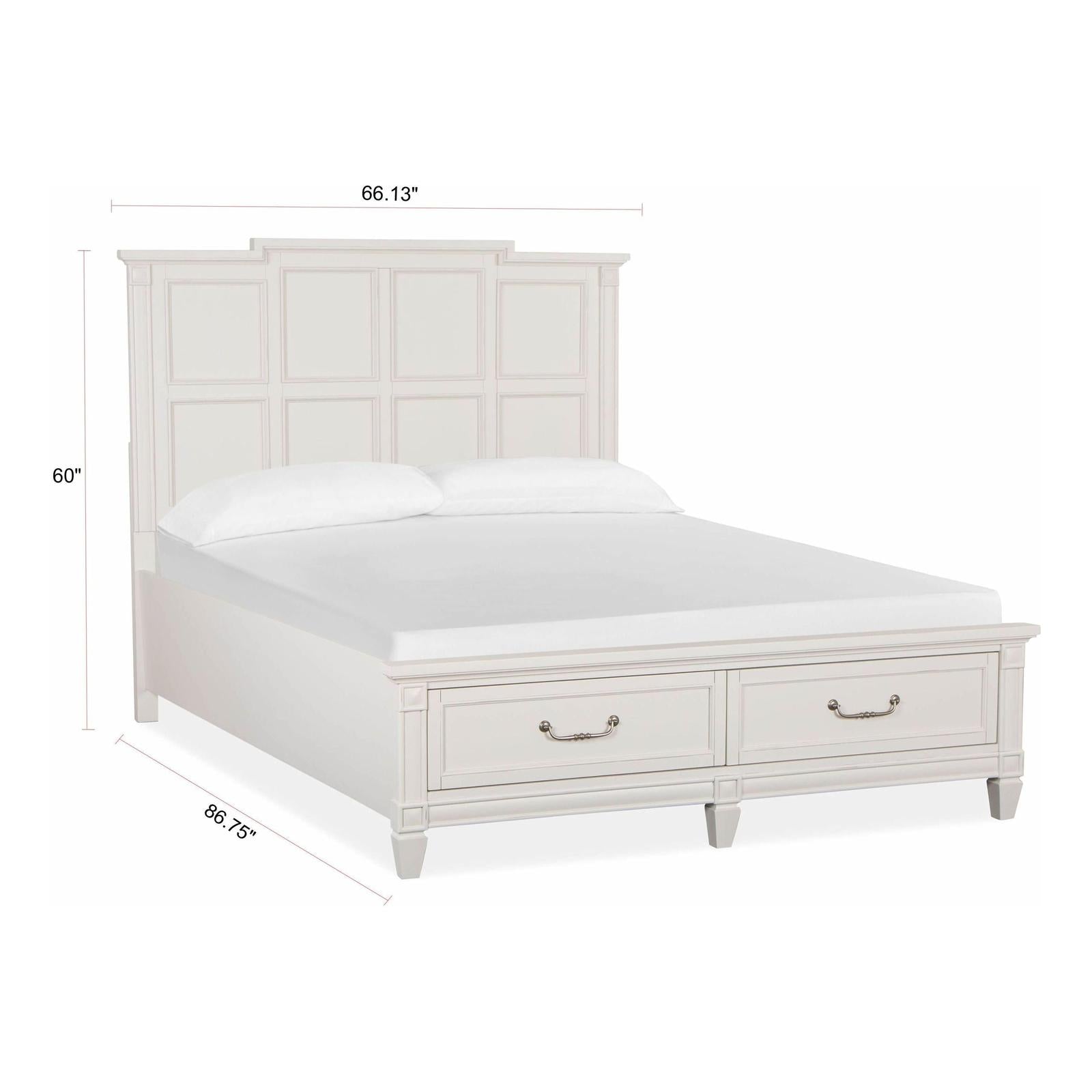 Magnussen Home Willowbrook Egg Shell White Bed