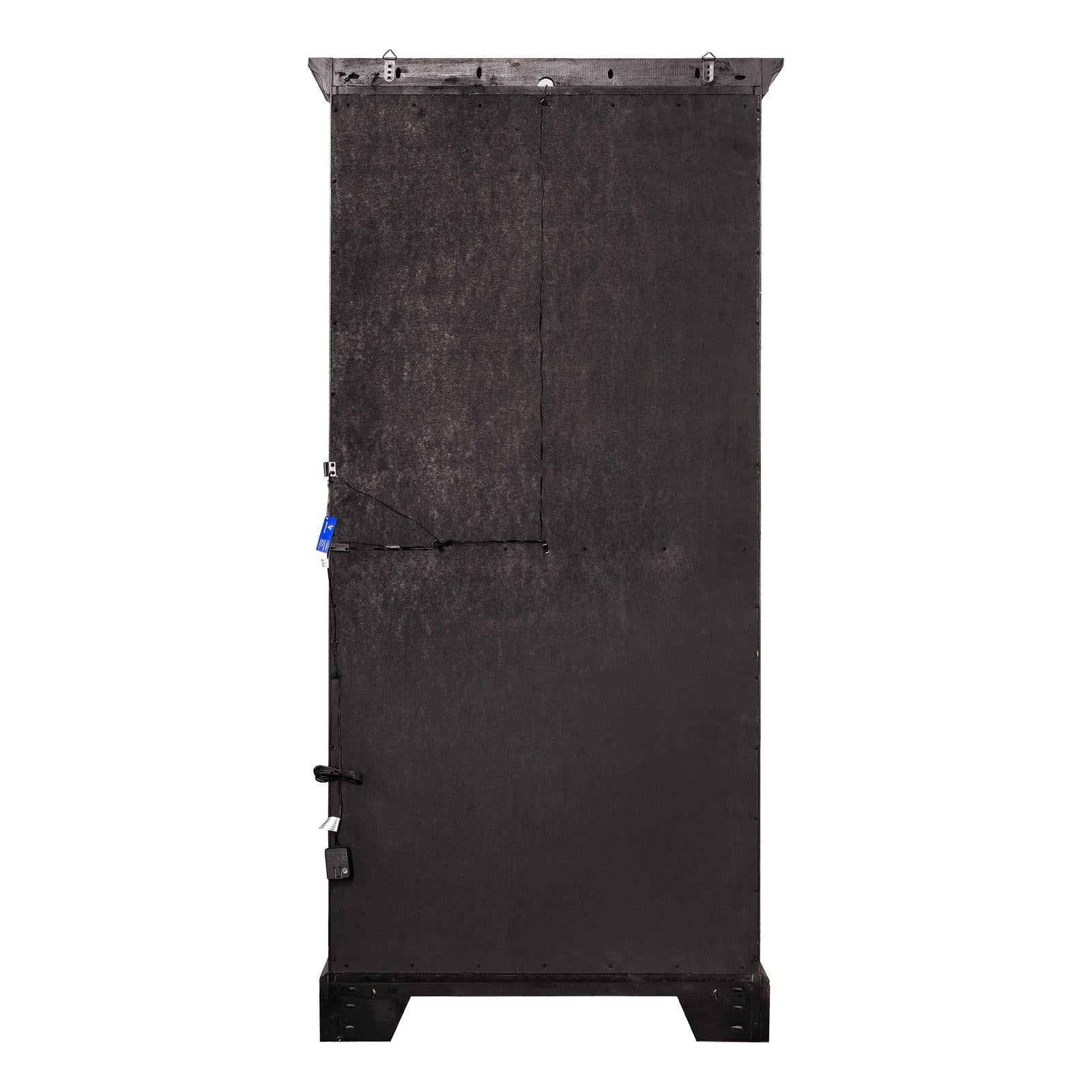 Pulaski Pulaski Accents Rich Brown Soft Chestnut Glass Shelves And Led Light Sliding Door Curio