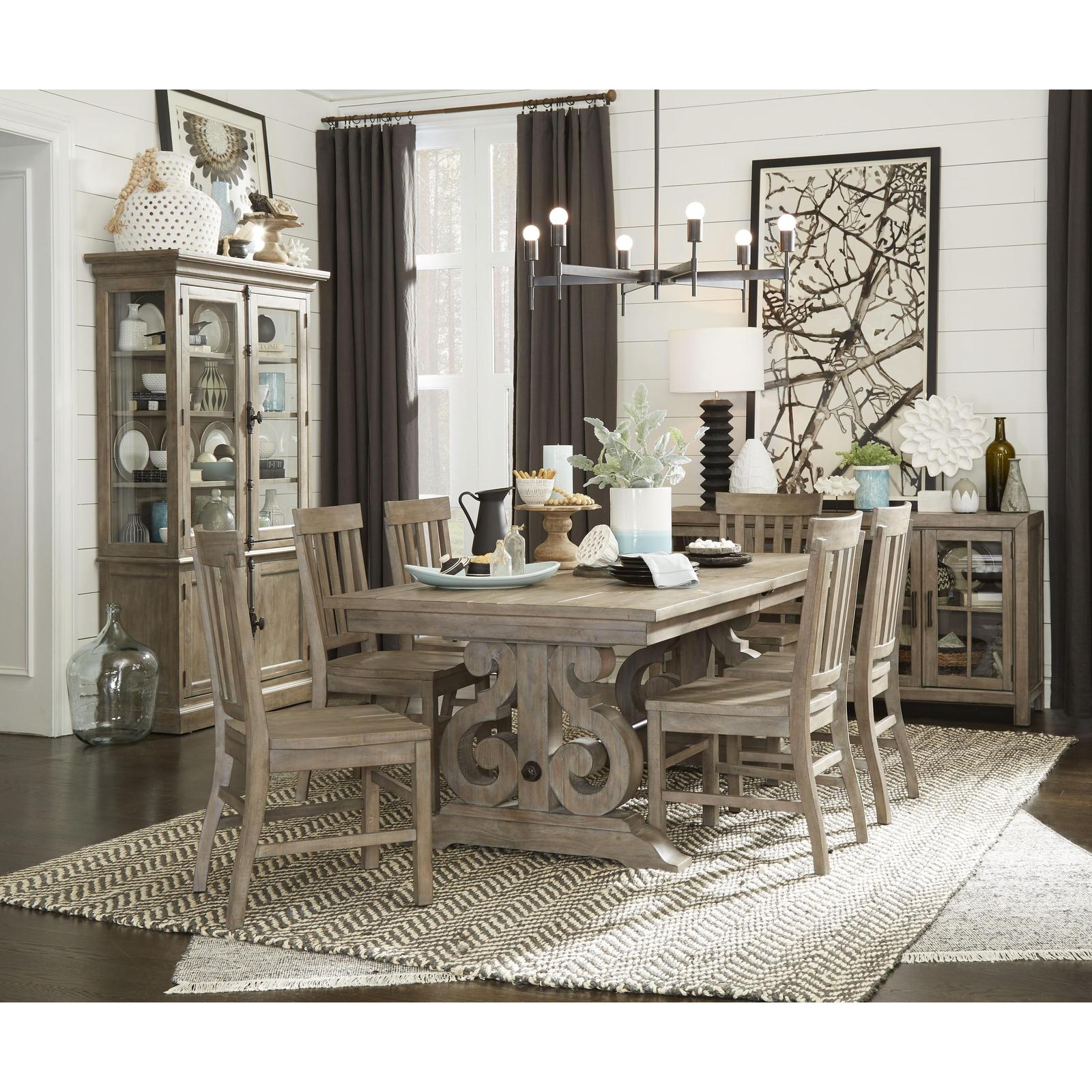 Magnussen Home Tinley Park Dove Tail Grey Extendable Rectangular Dining Table