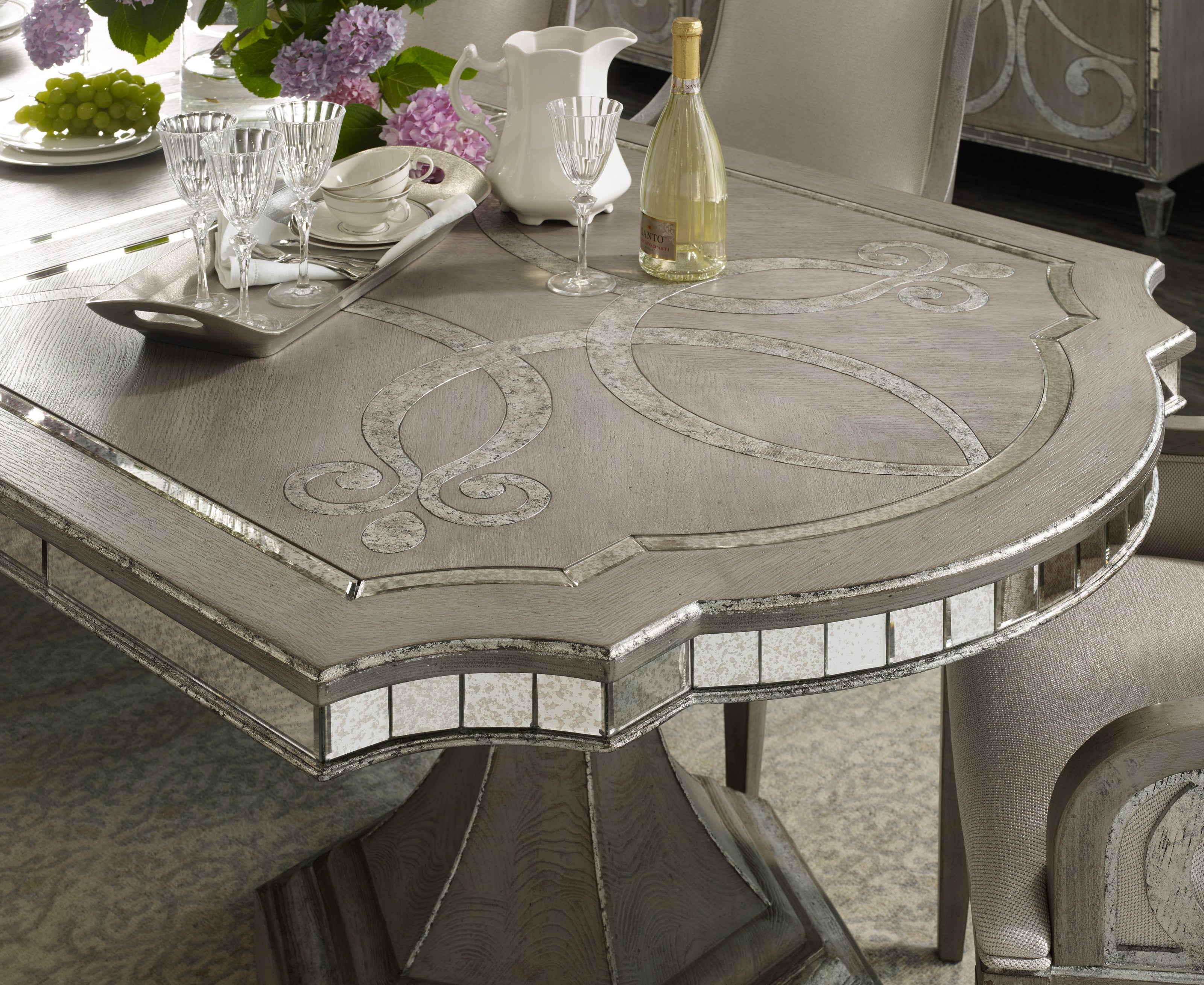 Hooker Furniture Sanctuary Rectangle Dining Table with Two 20-inch Leaves