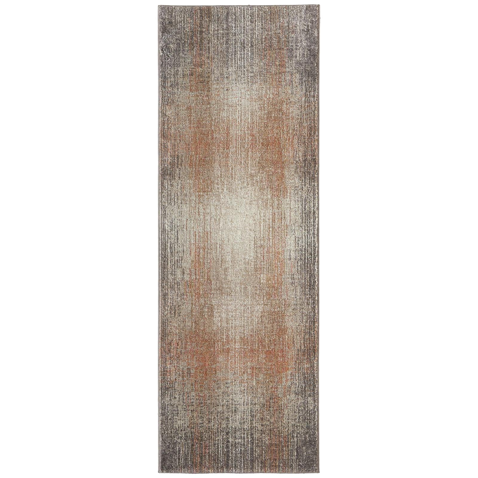 Feizy Eden 39QPF Modern Abstract Rug in Ivory/Taupe/Pink