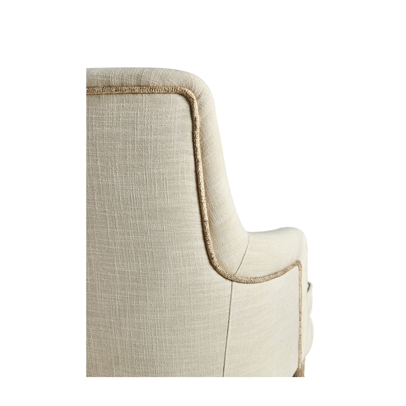 Jonathan Charles Shoal Linen & Grass Cloth Host Chair 500429-AC-C005-F058