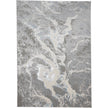 Feizy Azure 3539F Modern Abstract Rug in Silver/Gray/Ivory