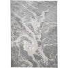 Feizy Azure 3539F Modern Abstract Rug in Silver/Gray/Ivory