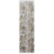 Feizy Cadiz 39FXF Modern Abstract Rug in Green/Gray/Ivory