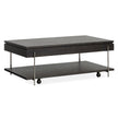Magnussen Home Spencer Dark Briarsmoke Lift Top Storage Cocktail Table With Casters