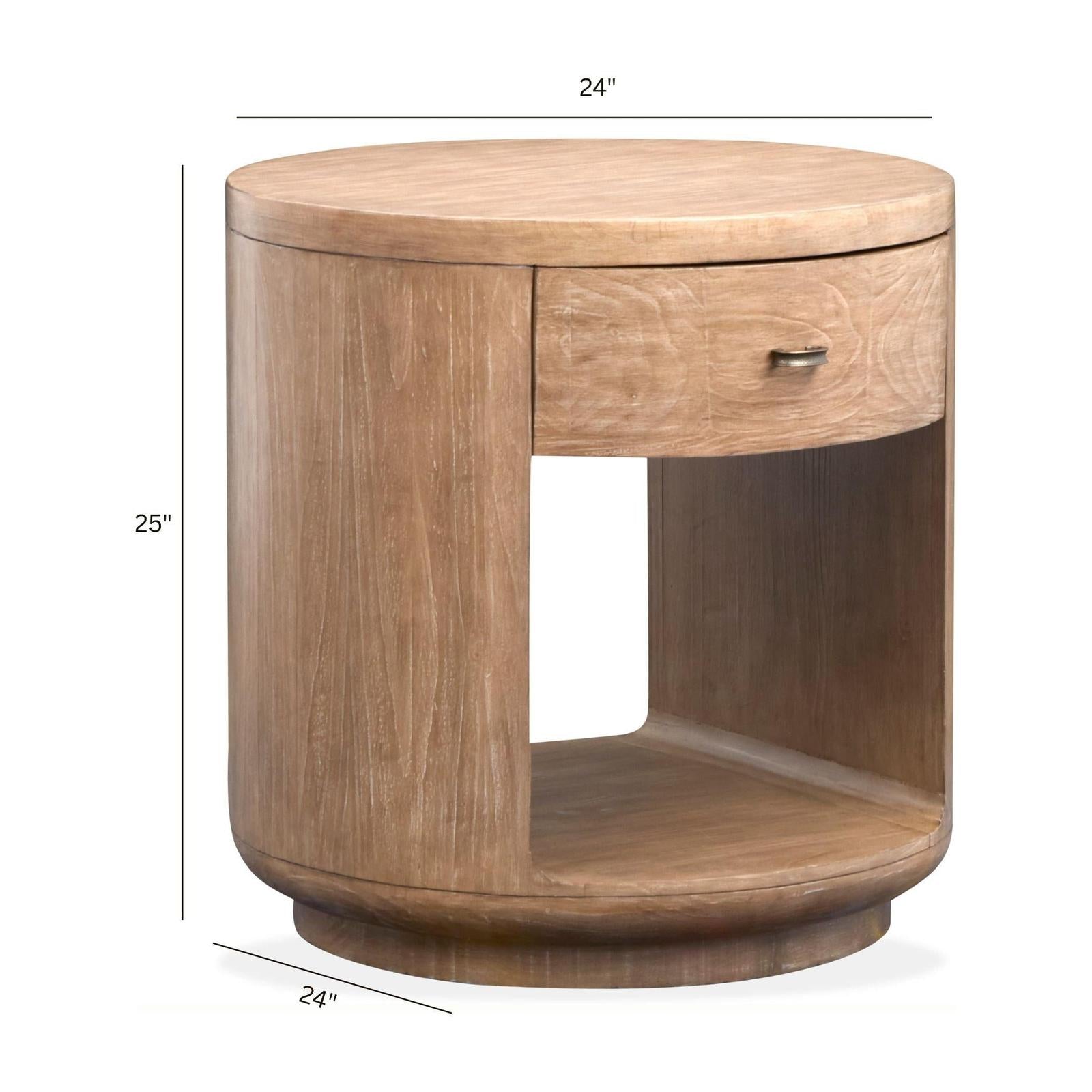 Magnussen Home Sanford Chateau Brown Round End Table