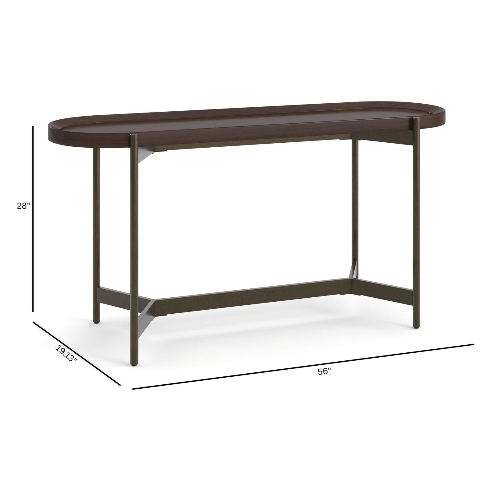 Magnussen Home Wren Dark Brown Tray Sofa Table